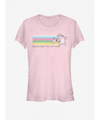 Disney Pixar Toy Story 4 Which Way To Fun Girls Light Pink T-Shirt $9.46 T-Shirts