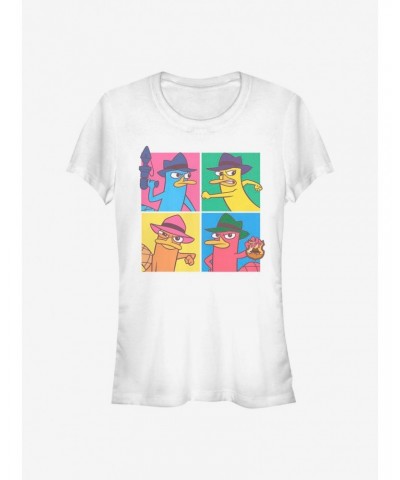 Disney Phineas And Ferb Agent P Pop Art Boxes Girls T-Shirt $9.21 T-Shirts