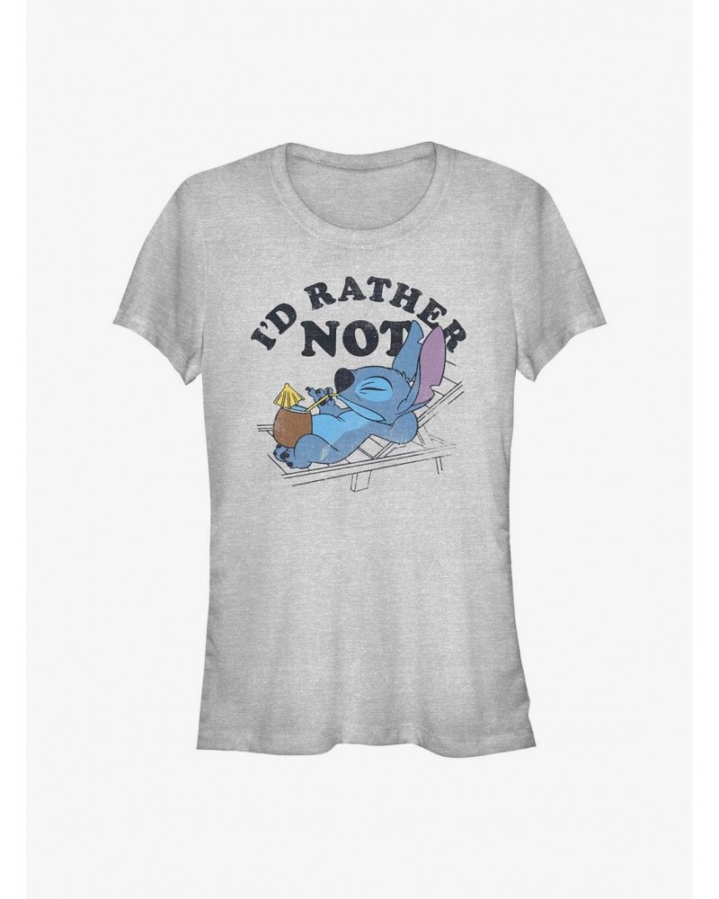 Disney Lilo & Stitch I'd Rather Not Girls T-Shirt $10.21 T-Shirts