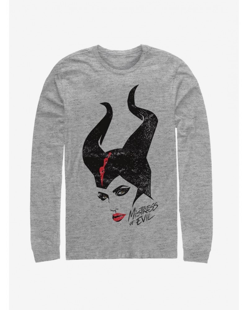 Disney Maleficent: Mistress Of Evil Red Lipstick Long-Sleeve T-Shirt $14.48 T-Shirts