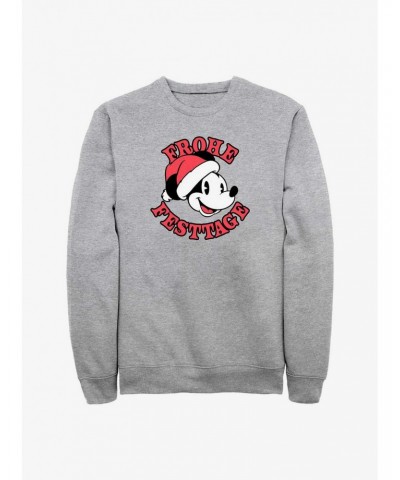 Disney Mickey Mouse Frohe Festtage Happy Holidays in German Sweatshirt $15.13 Sweatshirts