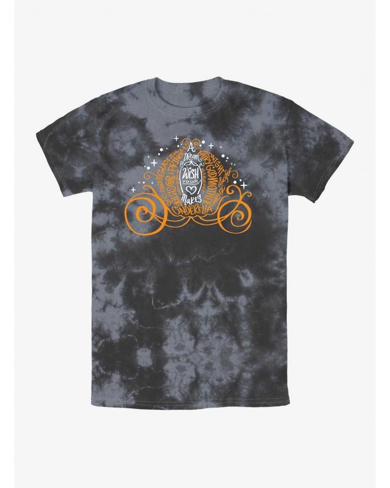 Disney Cinderella Pumpkin Carriage Tie-Dye T-Shirt $12.17 T-Shirts