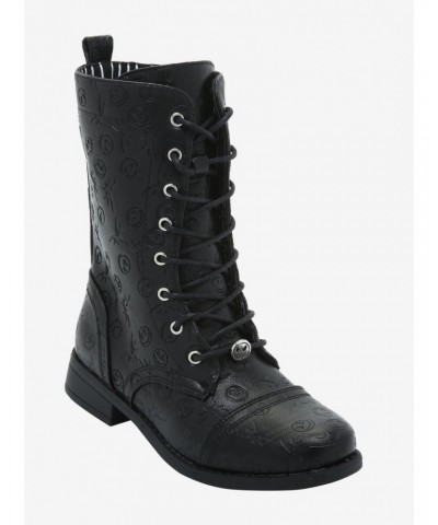 The Nightmare Before Christmas Debossed Combat Boots $19.96 Boots