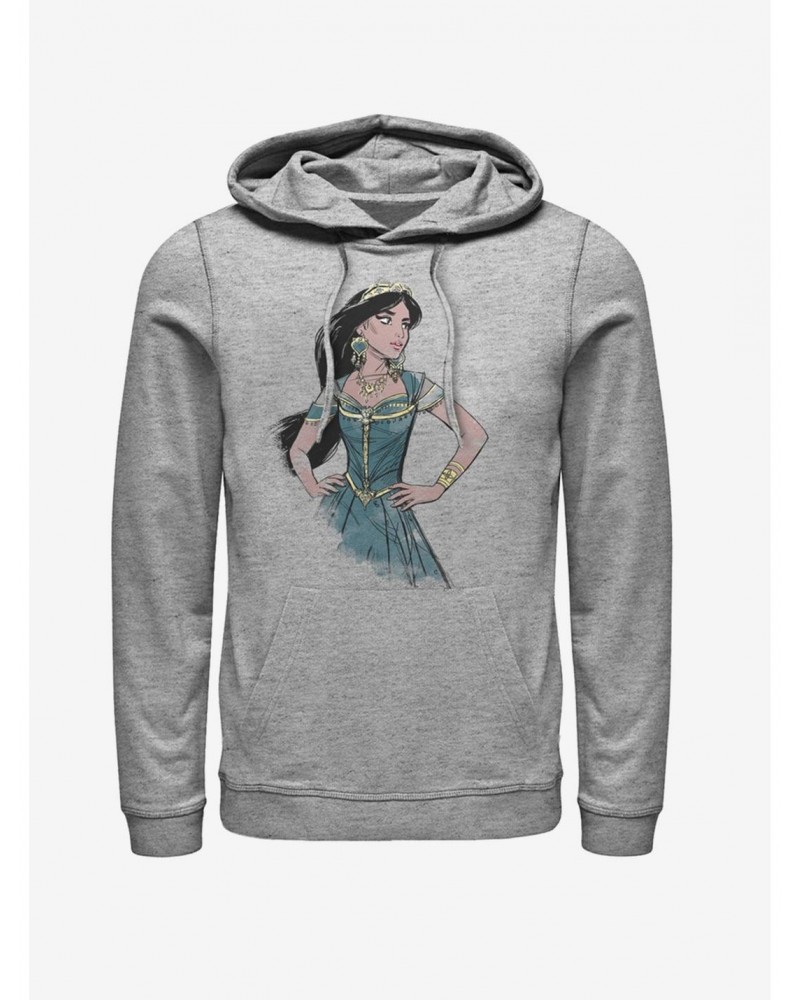 Disney Aladdin 2019 Jasmine Sketch Hoodie $16.16 Hoodies