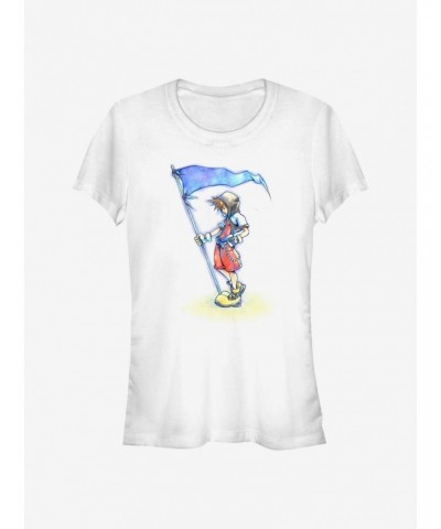 Disney Kingdom Hearts Sora With Flag Girls T-Shirt $9.96 T-Shirts