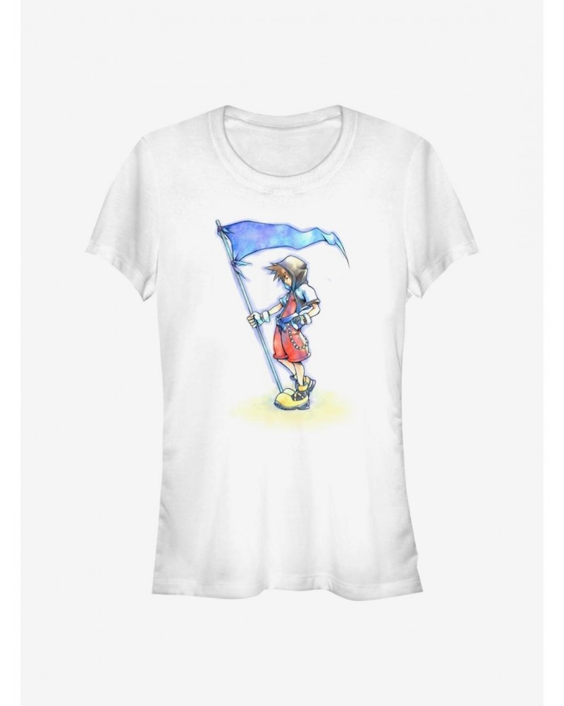 Disney Kingdom Hearts Sora With Flag Girls T-Shirt $9.96 T-Shirts