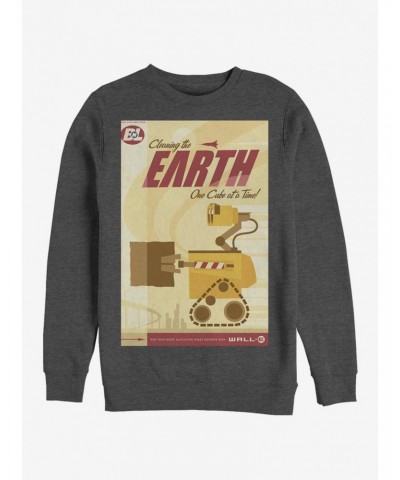 Disney Pixar Wall-E Cleaning The Earth Poster Sweatshirt $18.45 Sweatshirts