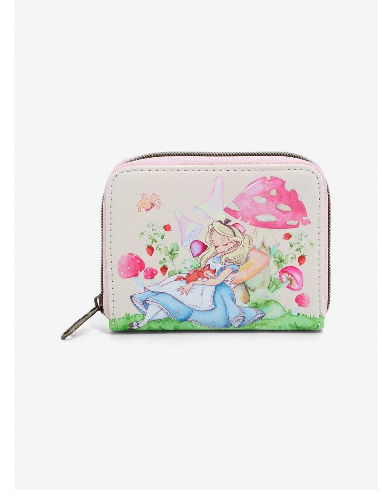 Loungefly Disney Alice In Wonderland Alice Sleeping Mini Zipper Wallet $9.46 Wallets