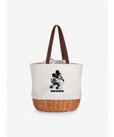 Disney Mickey Mouse NFL Chicago Bears Canvas Willow Basket Tote $20.12 Totes