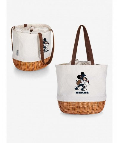 Disney Mickey Mouse NFL Chicago Bears Canvas Willow Basket Tote $20.12 Totes