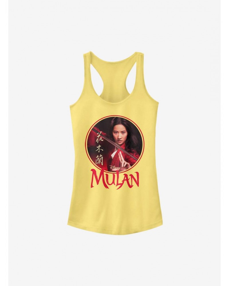 Disney Mulan Live Action Portrait Circle Frame Girls Tank $12.45 Tanks