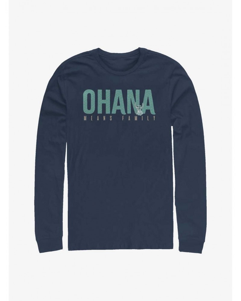 Disney Lilo & Stitch Ohana Bold Long-Sleeve T-Shirt $10.20 T-Shirts