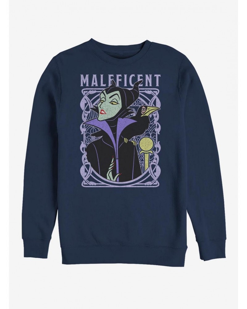 Disney Sleeping Beauty Maleficent Color Crew Sweatshirt $17.34 Sweatshirts