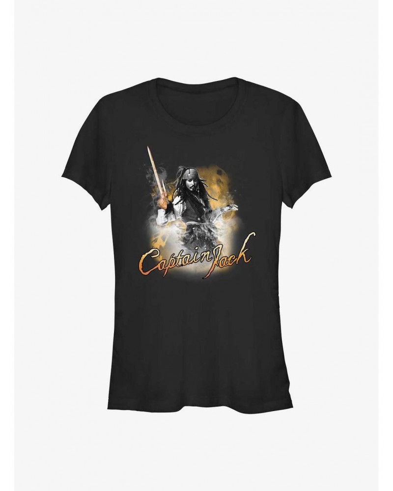 Disney Pirates of the Caribbean Captain Jack Girls T-Shirt $9.46 T-Shirts