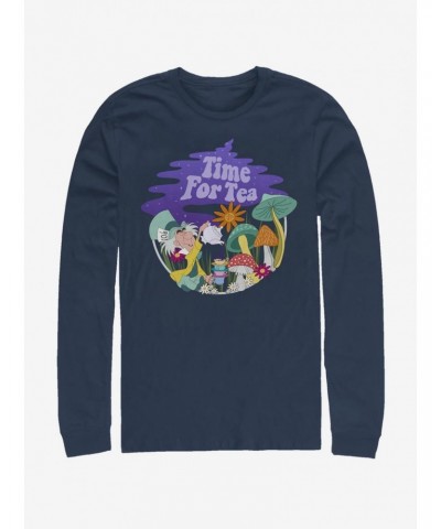 Disney Alice In Wonderland Tea Time Filled Long-Sleeve T-Shirt $13.82 T-Shirts