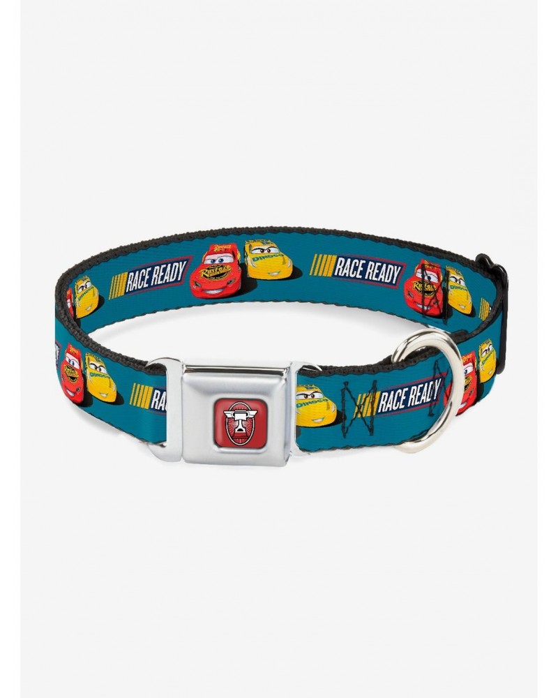 Disney Pixar Cars 3 Lightning Mcqueen Cruz Ramirez Seatbelt Buckle Dog Collar $10.46 Pet Collars