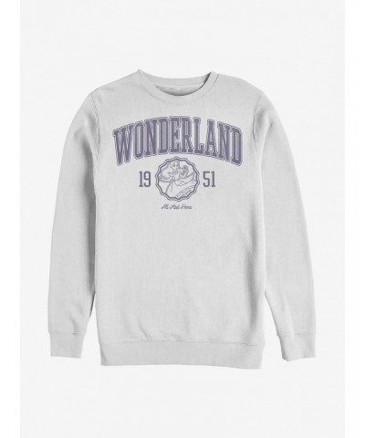 Disney Alice In Wonderland 1951 All Mad Here Crew Sweatshirt $12.92 Sweatshirts