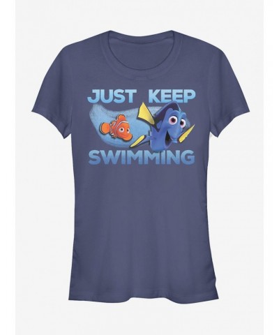 Disney Pixar Finding Dory Just Keep Swimming Current Girls T-Shirt $11.45 T-Shirts