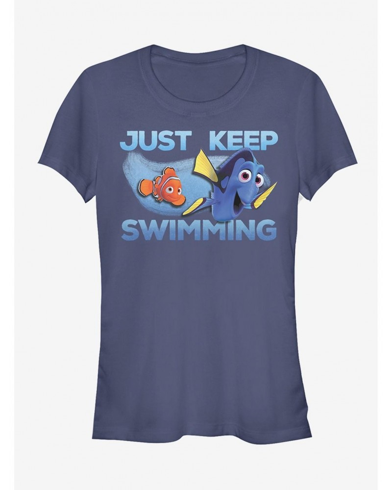 Disney Pixar Finding Dory Just Keep Swimming Current Girls T-Shirt $11.45 T-Shirts