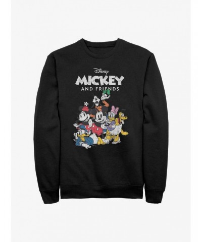 Disney Mickey Mouse Vintage Friends Group Sweatshirt $13.65 Sweatshirts