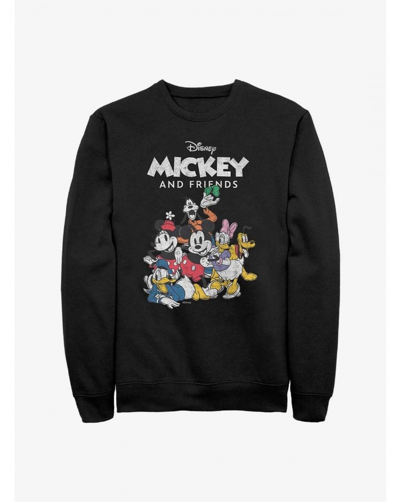 Disney Mickey Mouse Vintage Friends Group Sweatshirt $13.65 Sweatshirts